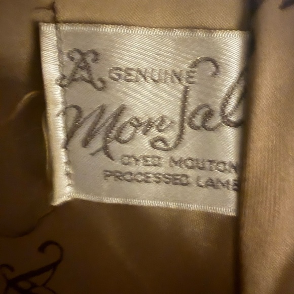 Chocolate Brown Mouton Fur Coat sz LG - Picture 6 of 9